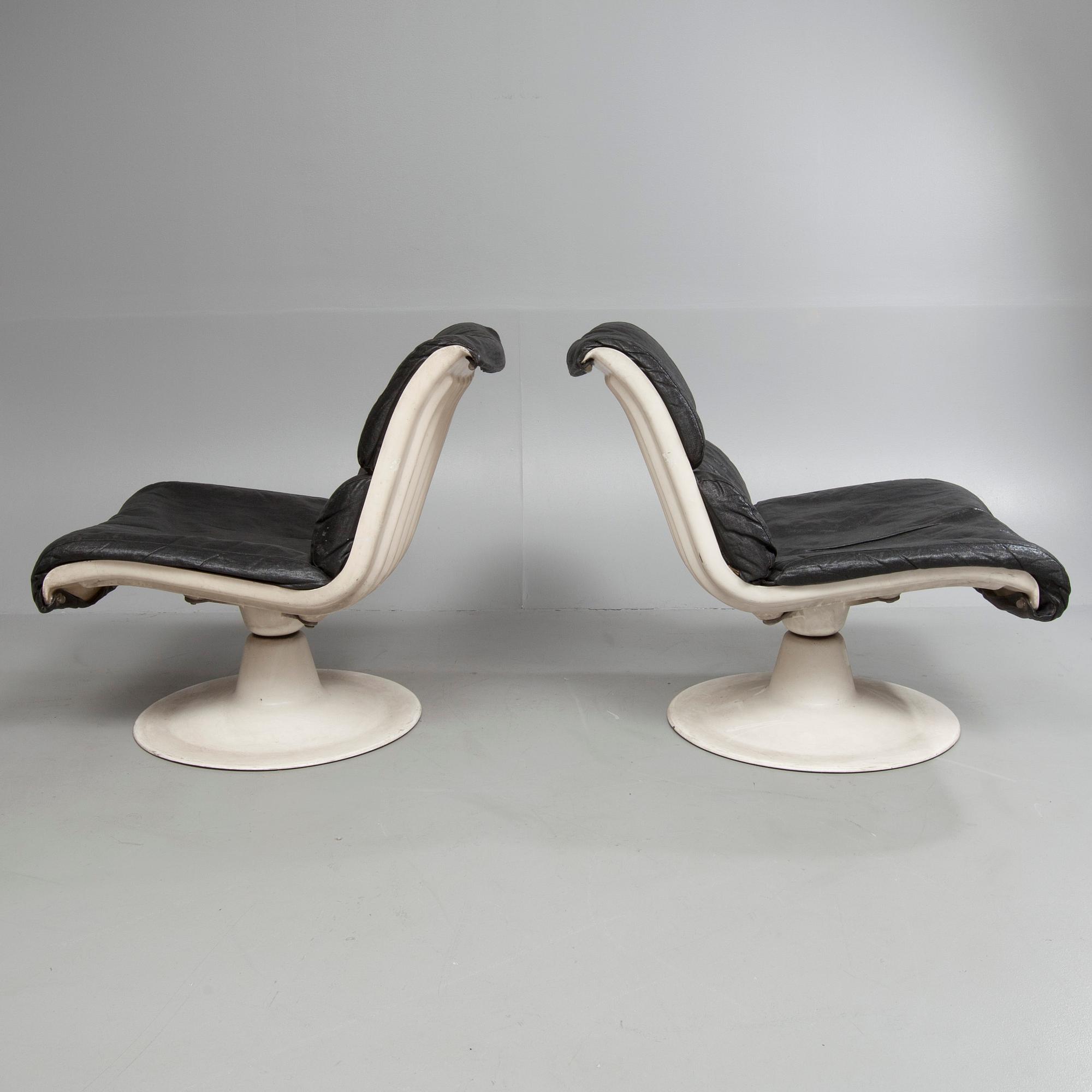 FÅTÖLJER, ett par, Yrjö Kukkapuro, Haimi, 1960-70-tal.