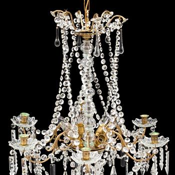 A late 19th century Oscarian chandelier.