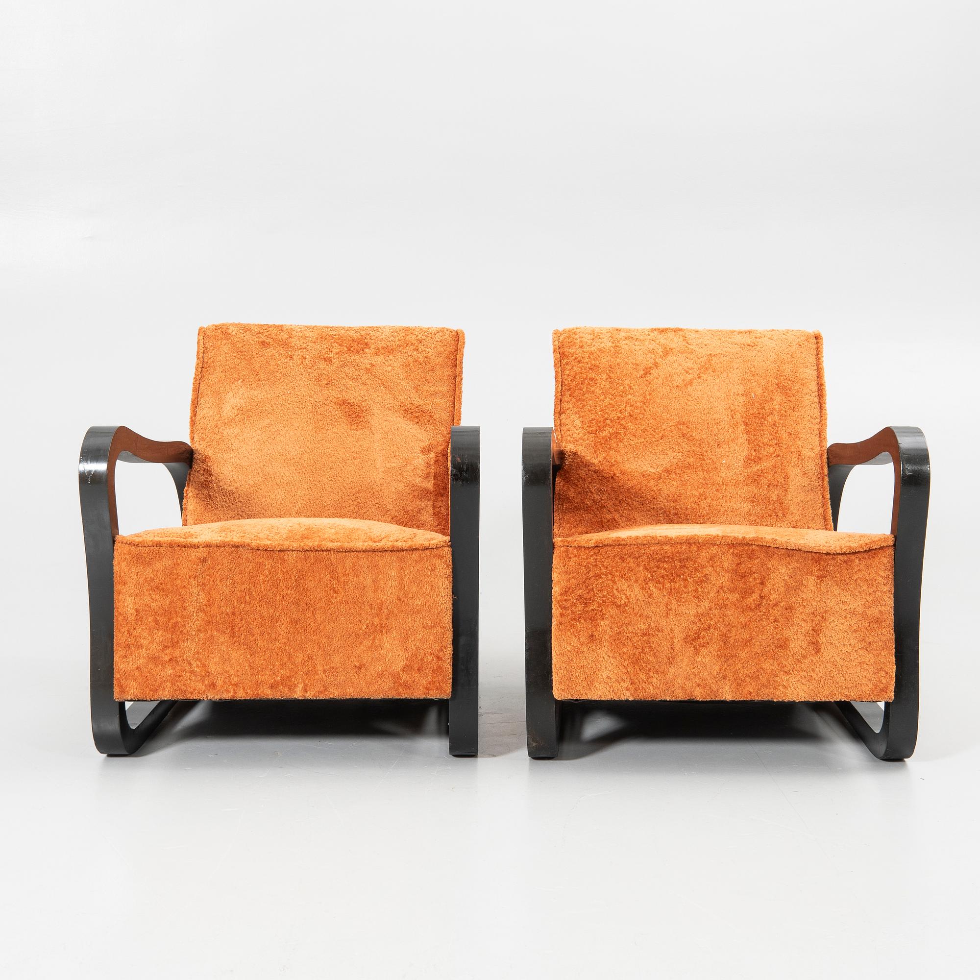 Armchairs, a pair, Art Deco style, 20th century.