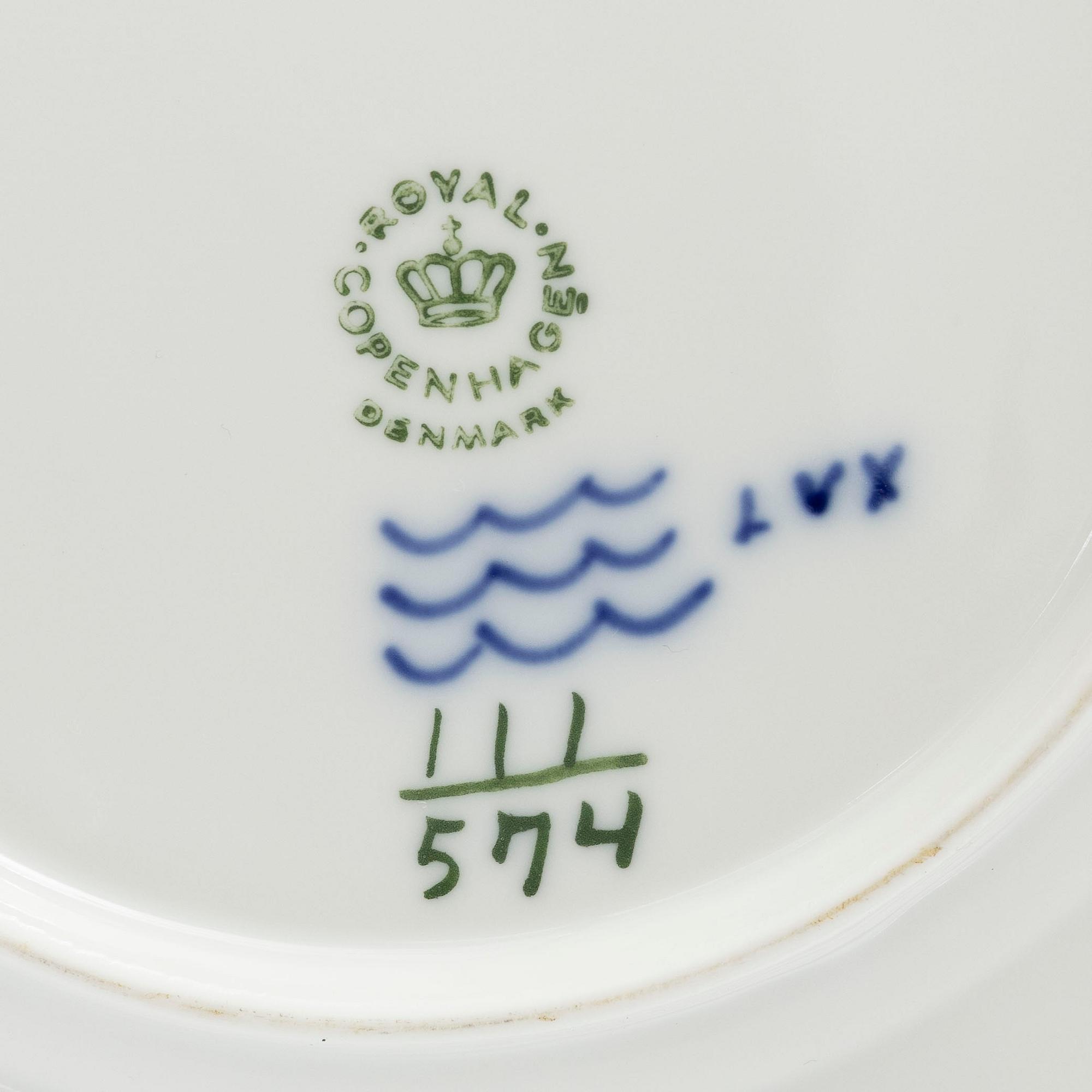 Royal Copenhagen, servisdelar, 26 st, "Princess", Danmark.