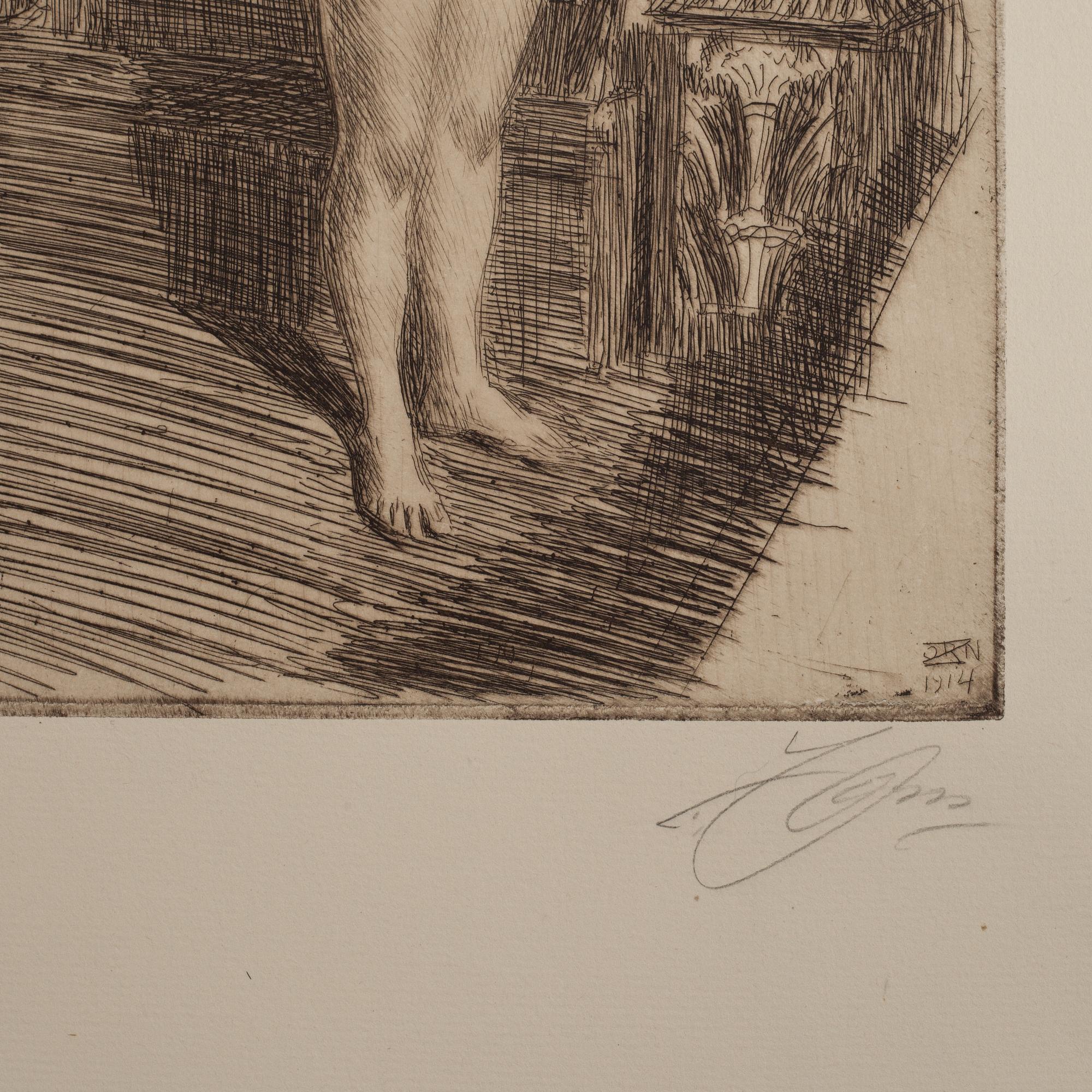 ANDERS ZORN, etsning, signerad.