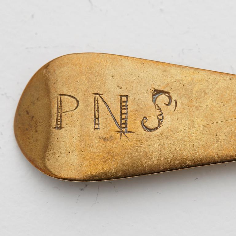 Two late Gustavian spoons by Isak Gråsten (1770-1821) Wedevågs bruk.