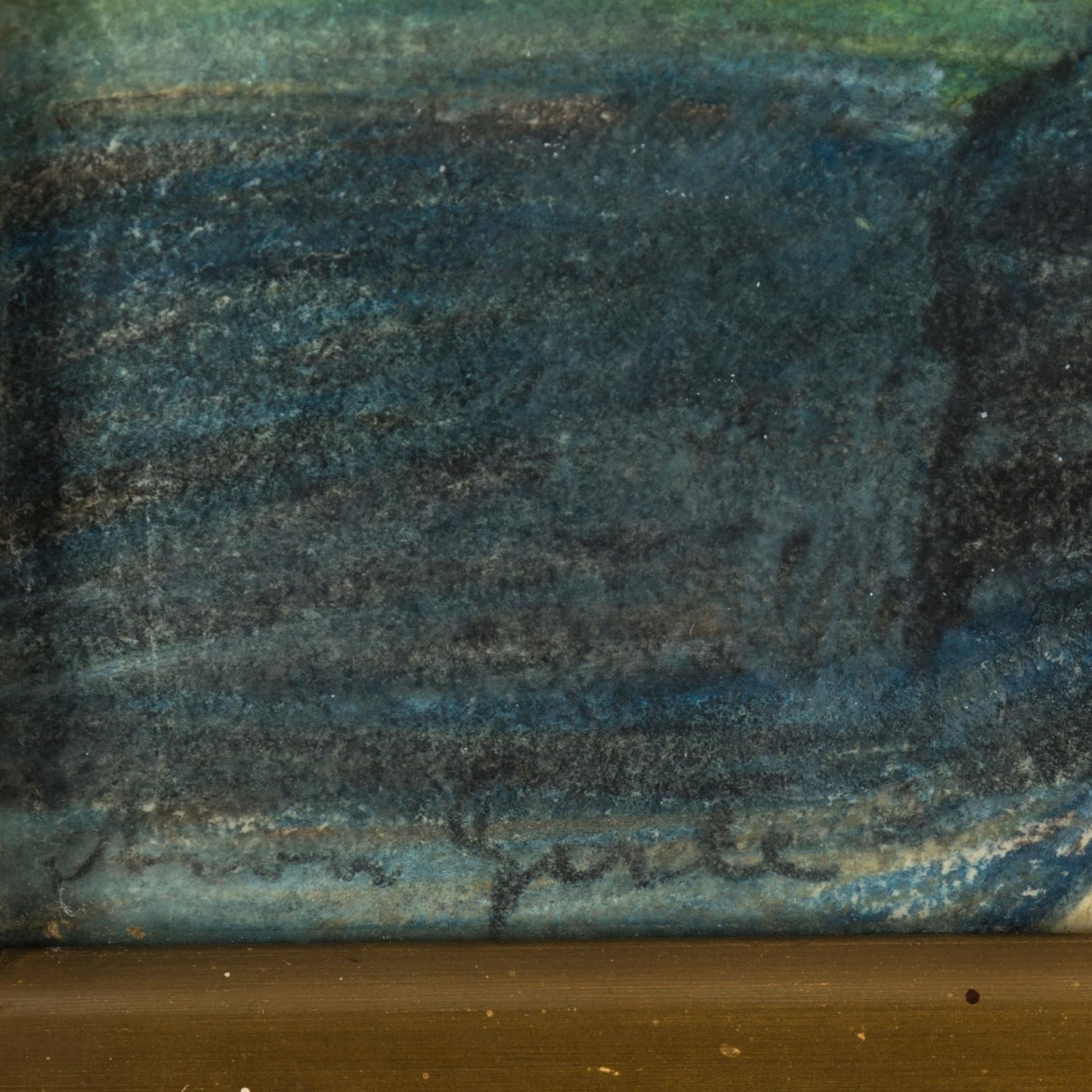 ARON GERLE, pastell, signerad.