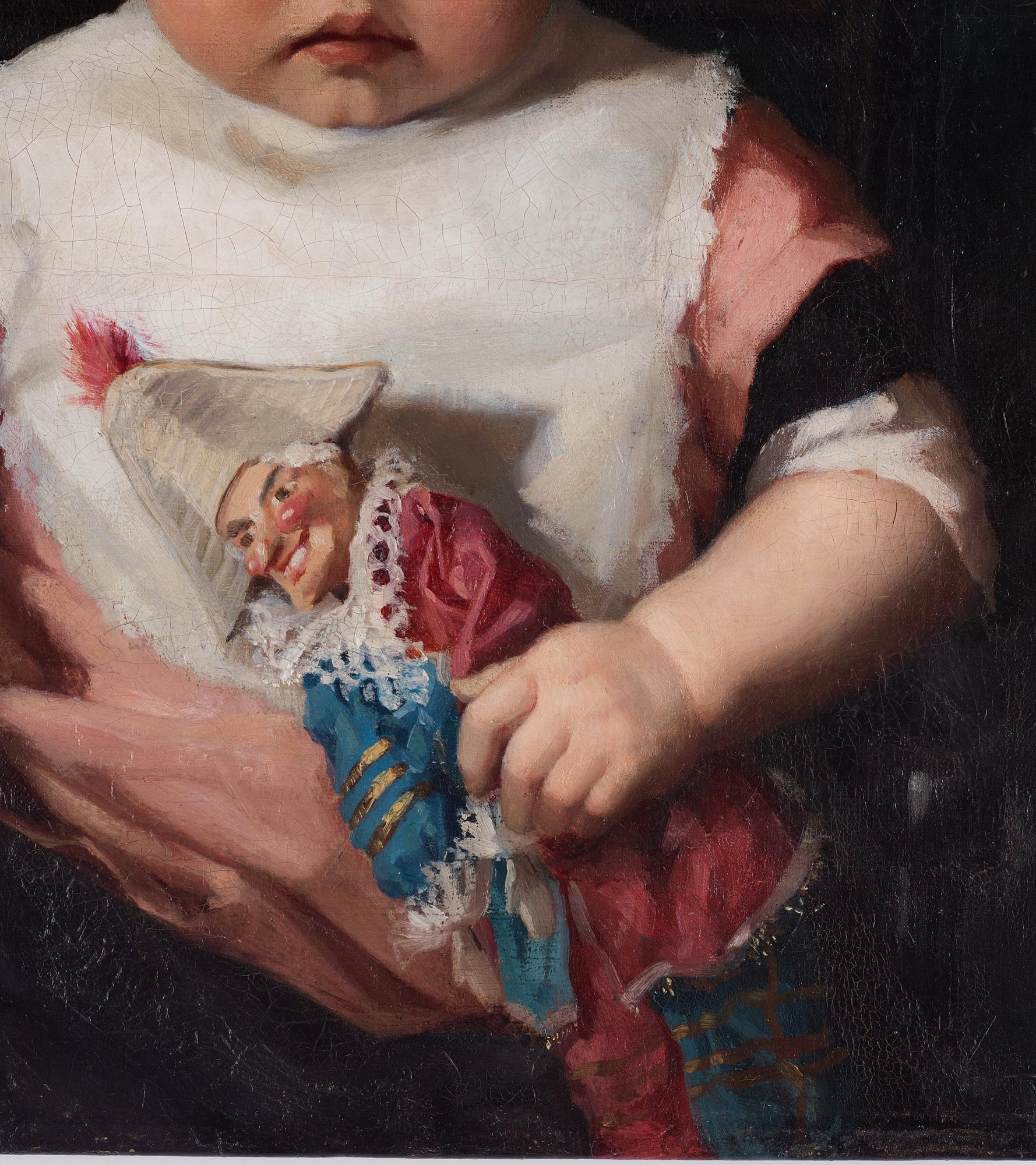 Albert Edelfelt, Barnporträtt föreställande konstnären Berndt Lindholms son Ragnar.