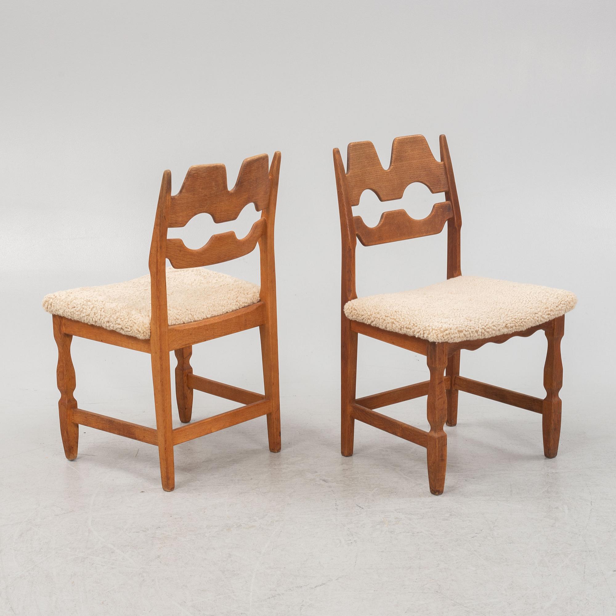 Henning Kjaernulf, stolar, ett par, Nyrups Möbelfabrik, Danmark, 1900-talets mitt.