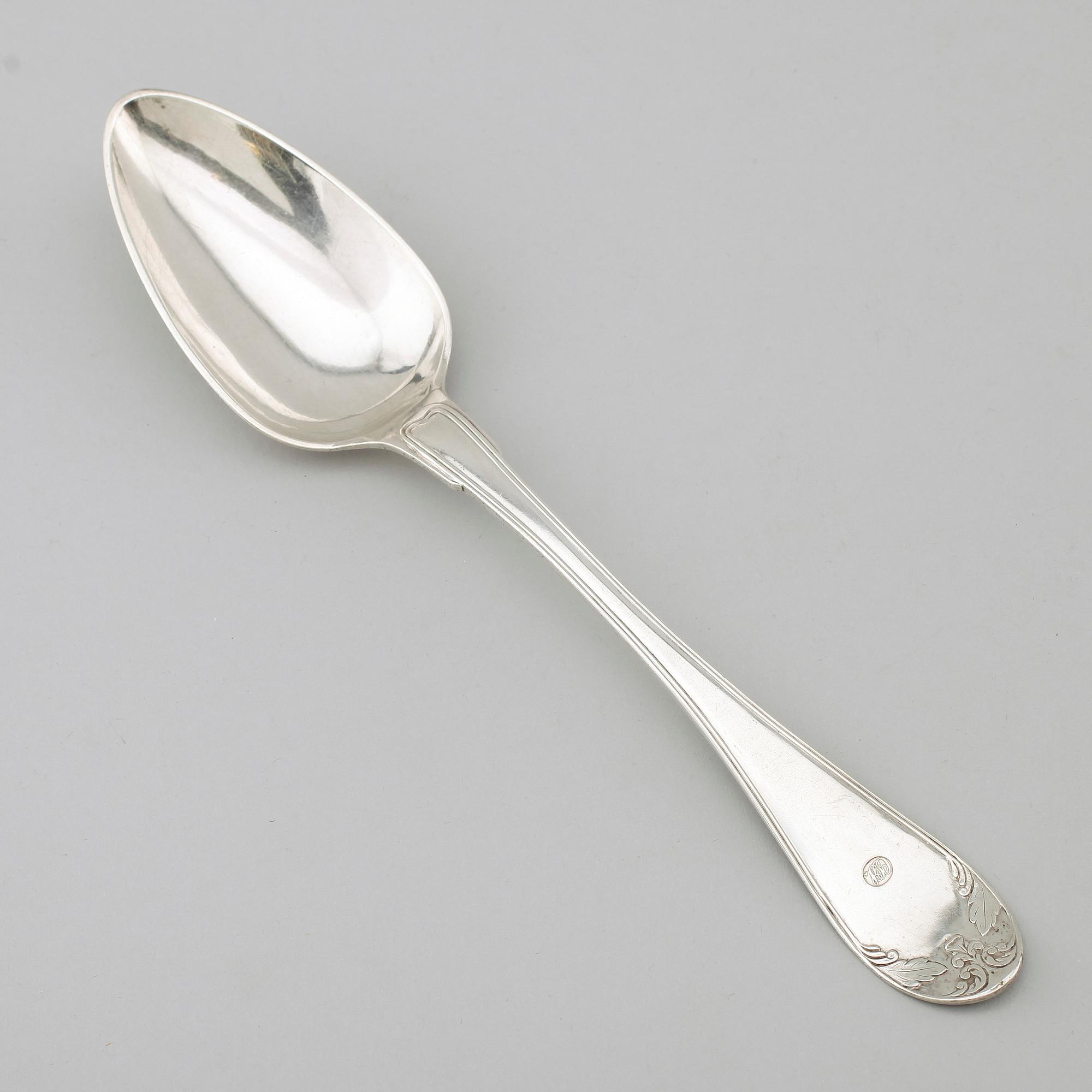 RAGUSKED, silver, Gustaf Möllenborg, Stockholm 1825. Vikt ca 134 gram.