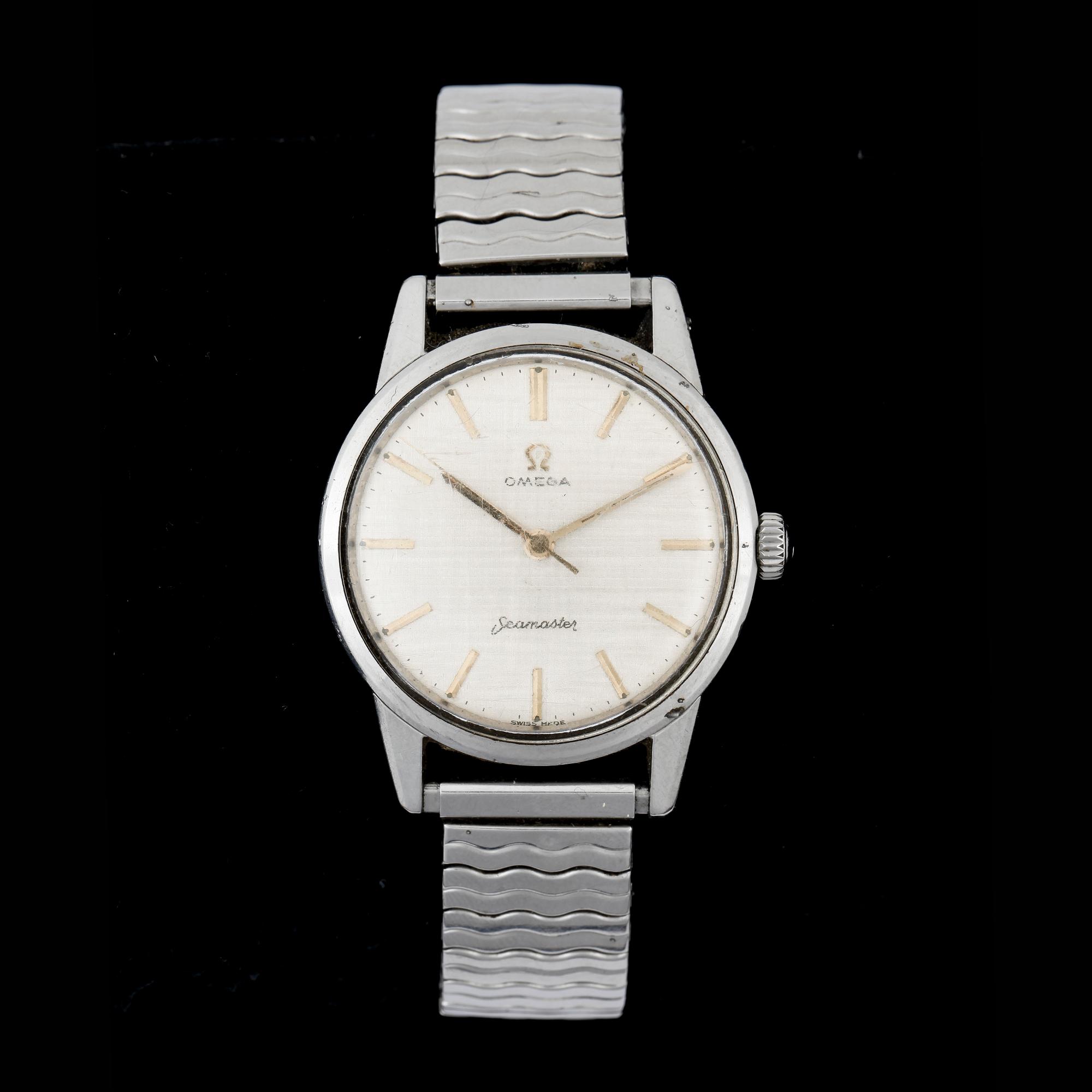ARMBANDSUR, herr, Omega, "Seamaster", stål.