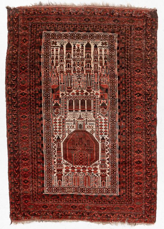 An antique Bechir rug, approx. 215 x 148 cm.