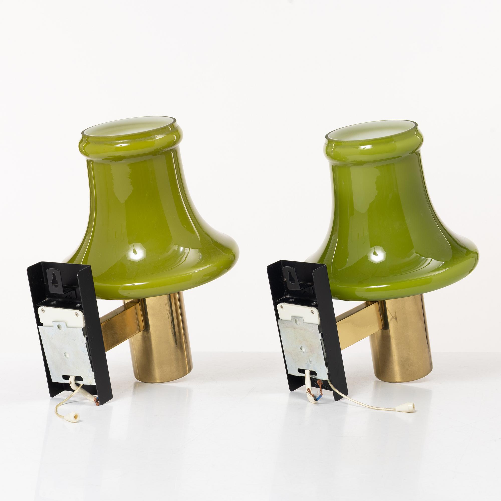 Hans-Agne Jakobsson, wall sconces, a pair, 1970s.