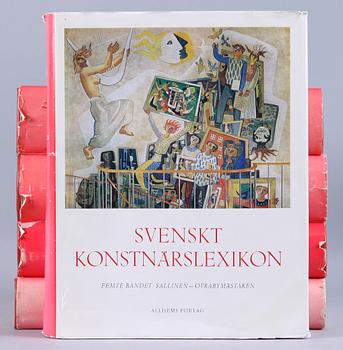 SVENSKT KONSTNÄRSLEXIKON, 5 band.