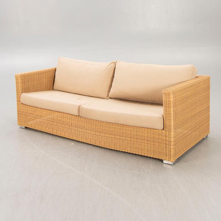 A Chester sofa by Cane Line artificial cane 21st century sofa.