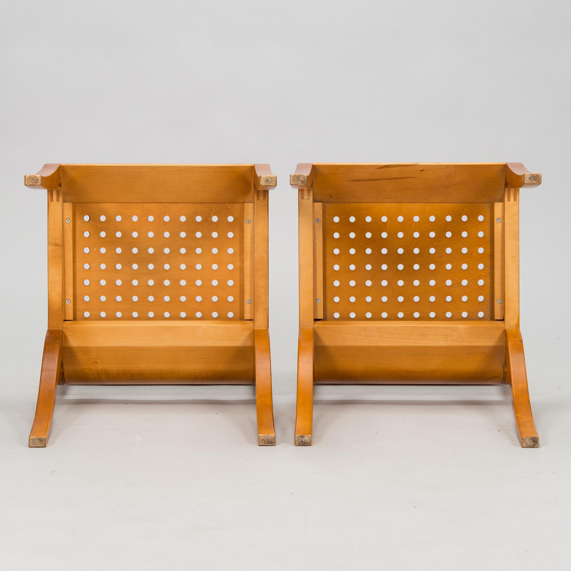 Kimmo Varjoranta, a 9-piece 'Kaiku' dining set retailer  Sope Kaluste. In production 1985-1995.
