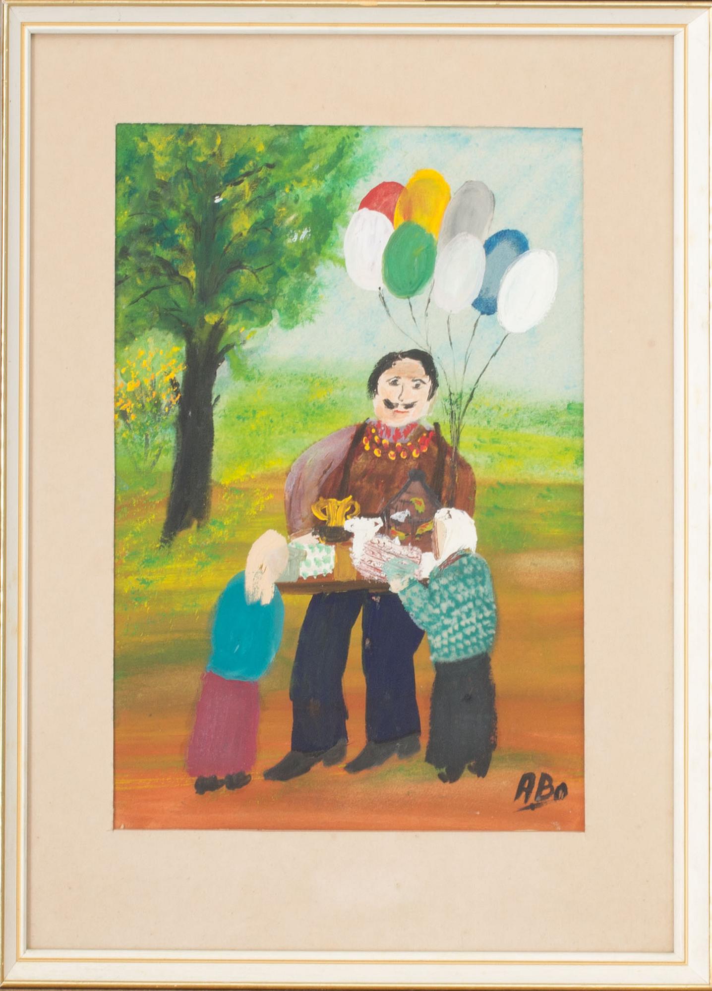 AXEL BENGTSSON, gouache, monogramsignerad.