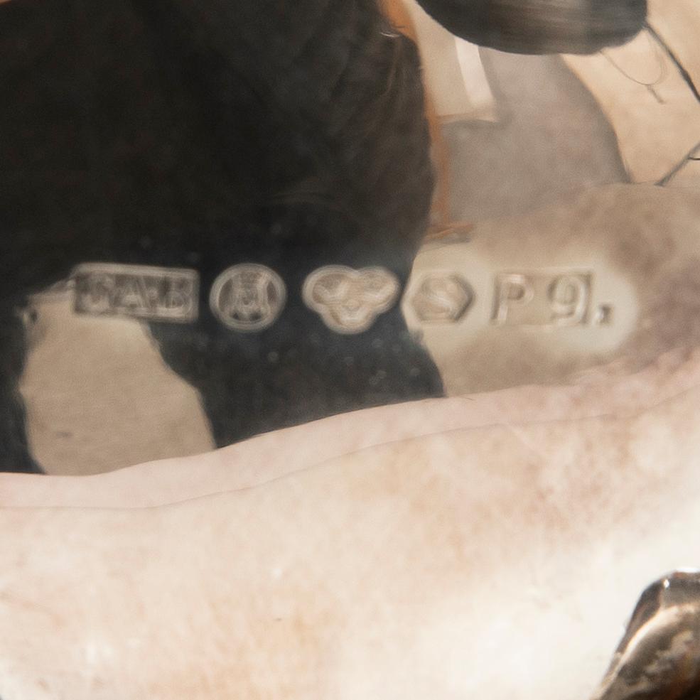 Coffee service, 3 pieces, silver, Rococo style, 1960s.