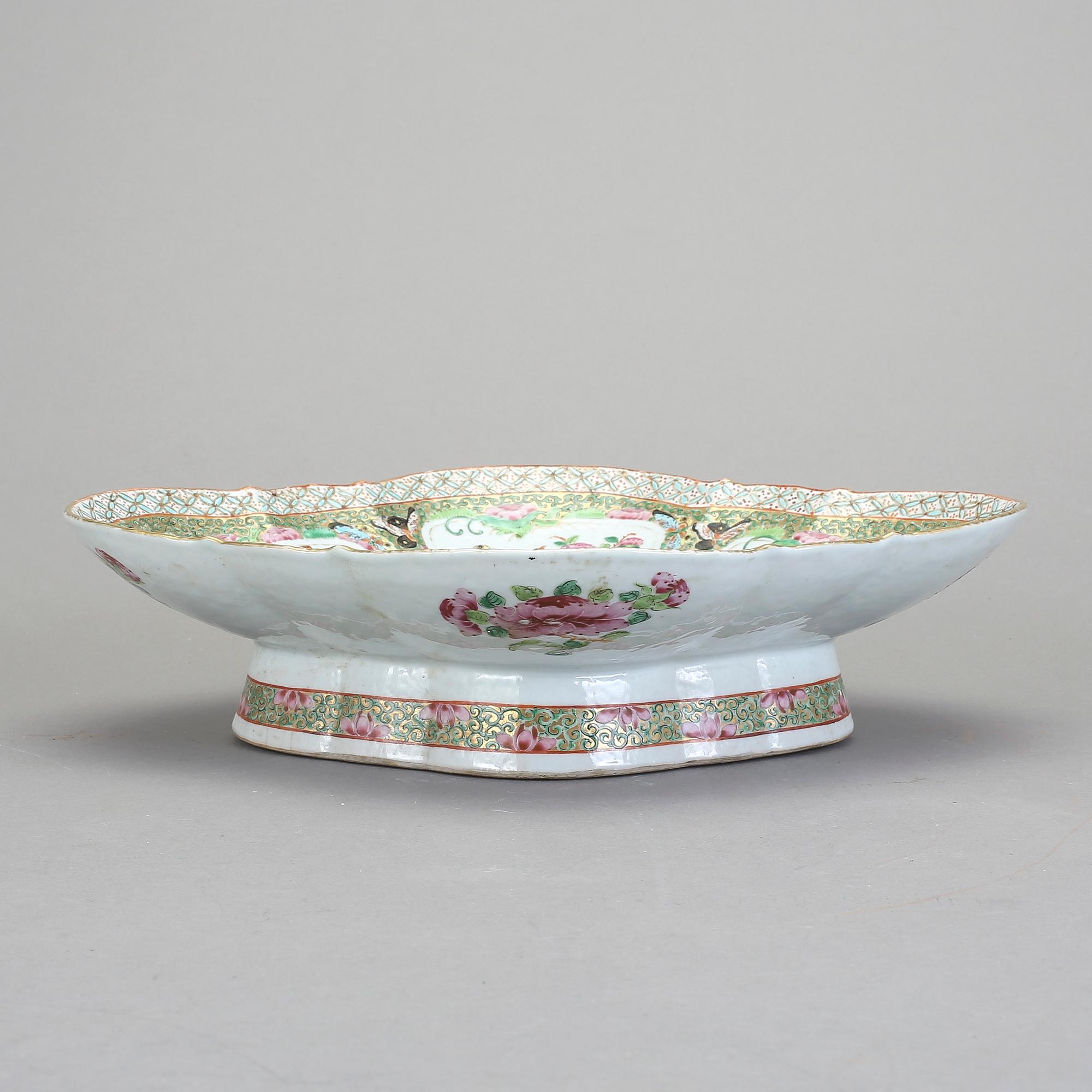 FAT, porslin, Kanton, Kina, Qingdynastin, 1800-tal.