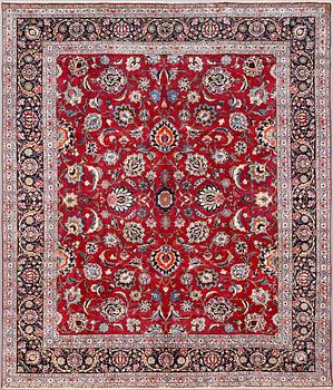 A Meshed carpet, approx. 340 x 295 cm.