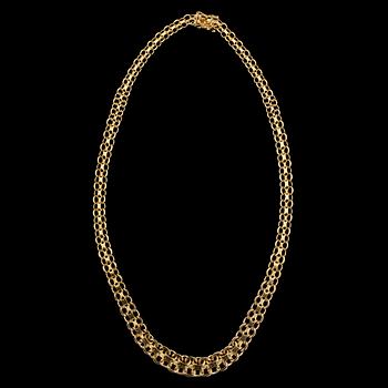 HALSBAND, 18 k guld, GK, Golde Kaplan, Stockholm, 1968. Vikt 33 g.