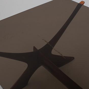 FREDRIK SCHRIEVER-ABELN, soffbord, glas och mörkt trä.