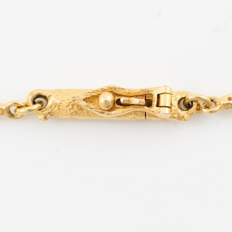 A Lapponia necklace, "Vårdagg", 18K gold with diamond.