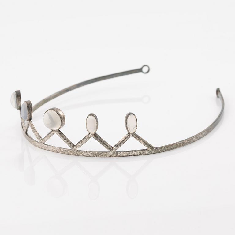 Anders Högberg, Sven-Erik Högberg, tiara, silver with moonstone.