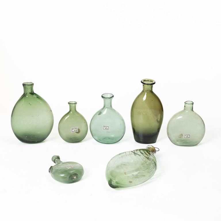 Seven flasks, 18th–19th Century.