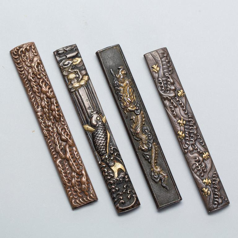 KOZUKA SKAFT, 4 st, Meiji, Japan, (1868-1912).