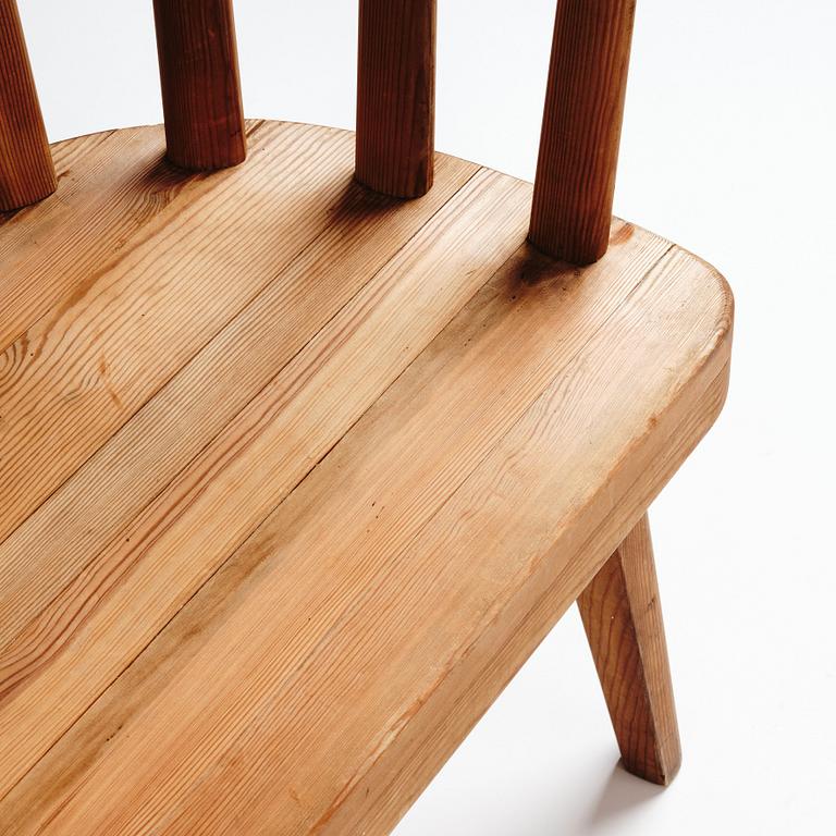 Axel Einar Hjorth, a stained pine 'Utö' sofa, Nordiska Kompaniet, Sweden 1930s.