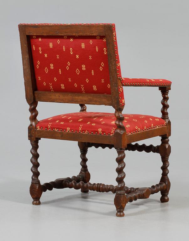 KARMSTOLAR, 4 st, barockstil, omkring sekelskiftet 1900.