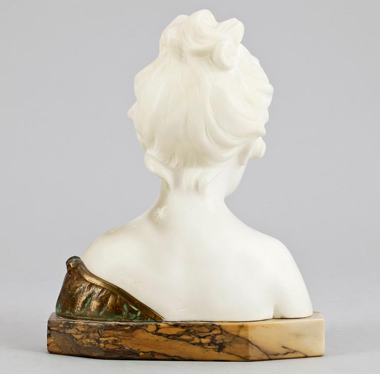 OKÄND KONSTNÄR, alabaster, märkt Gino, 1800/1900-tal.