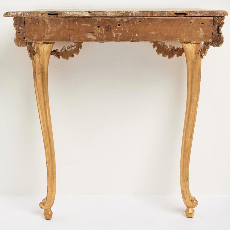 KONSOLBORD, med Stockholm hallstämpel 1763, Rokoko.