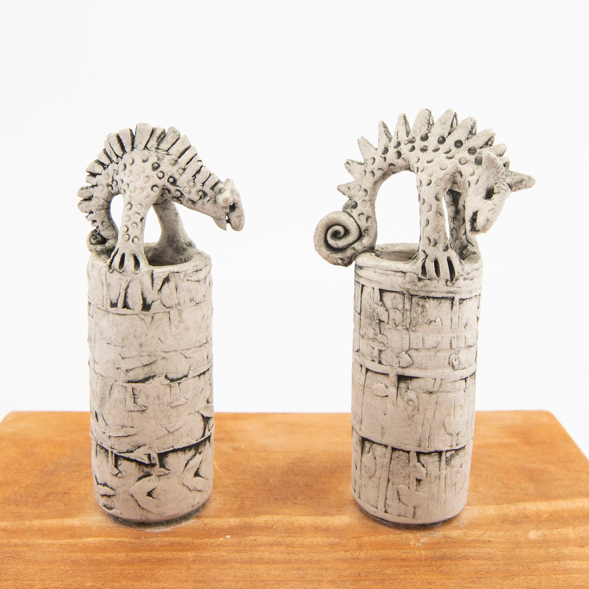 Astrid Anderberg, a ceramic sculpture signed  and dated 77.