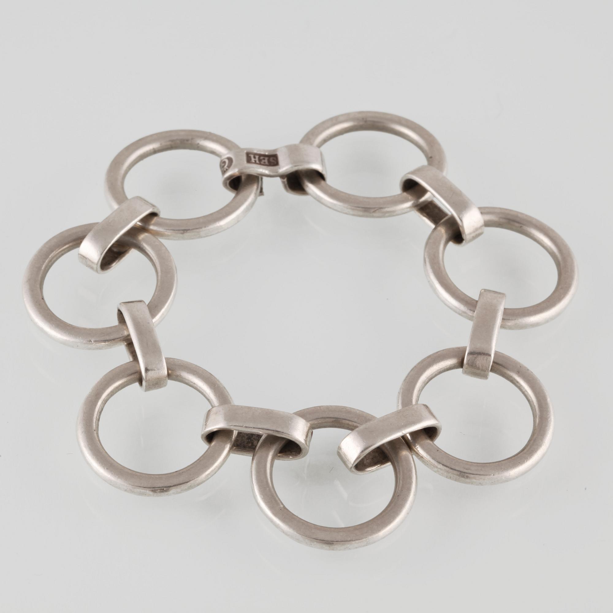 ARMLÄNK, silver, Sven-Erik Högberg, Göteborg. Vikt 37,3 gram.
