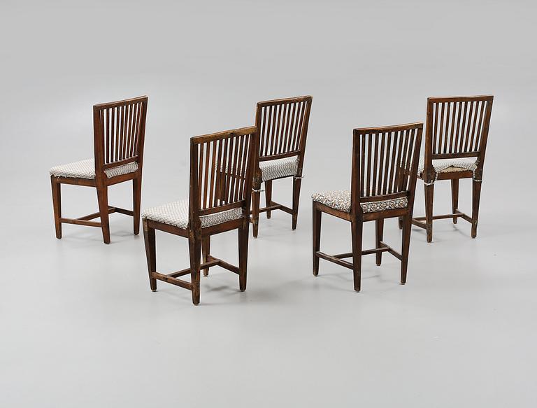 STOLAR, 5 st snarlika, sengustavianska, 1800-talets första del.
