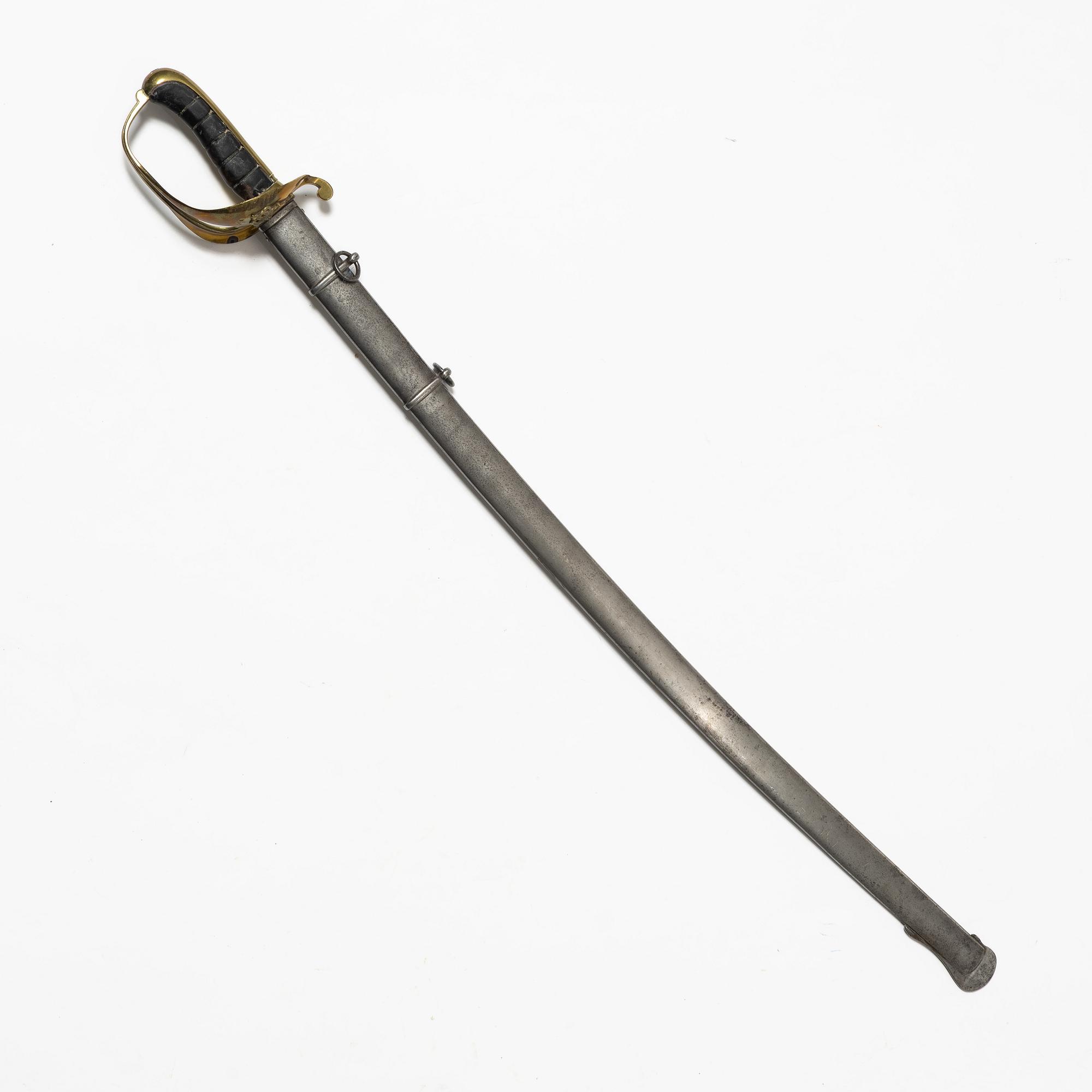 A Swedish officer's sabre, with scabbard, second half of the 20th century.