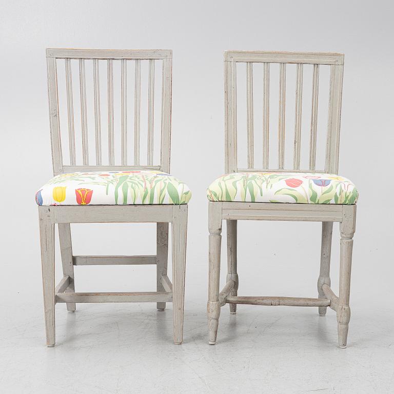 Chairs, 6, circa 1800.