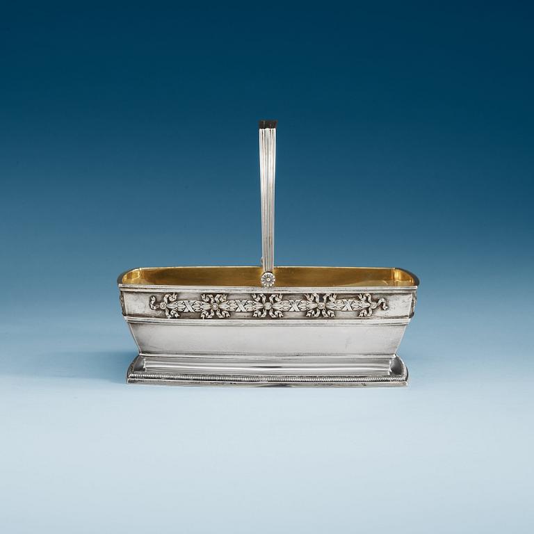 A Russian 19th century parcel-gilt FABERGÉ basket, Moscow 1894. Imperial Warrant and.