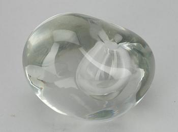 SKULPTUR, glas, "Hjärta" sign. Timo Sarpaneva, Iittala.