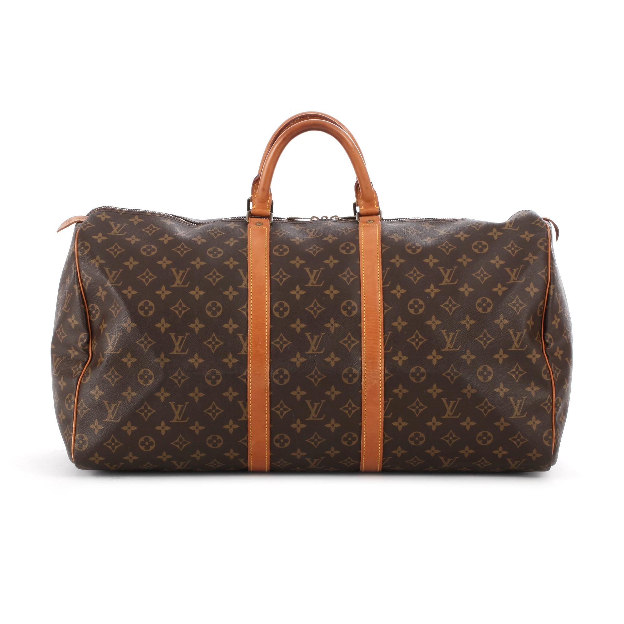 LOUIS VUITTON, a monogram canvas weekend bag, "Keepall 55", 1988.
