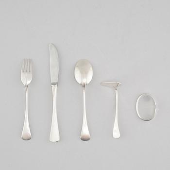 A set of 5 pcs sterling silver cutlery, W&S Sorensen. Denmark. First half of the 20th century.