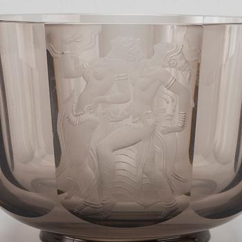 A Simon Gate signed glass bowl.