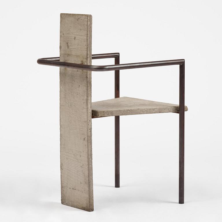 Jonas Bohlin, karmstol, "Concrete", ed. 86/100, Källemo, Värnamo, efter 1981.