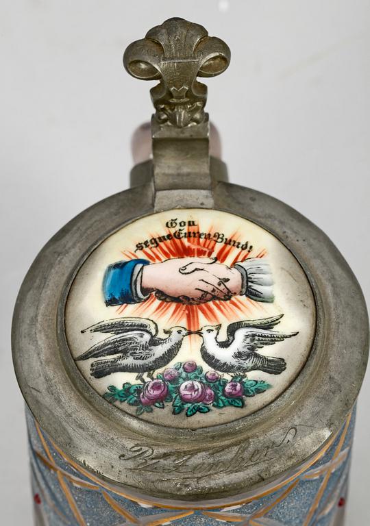 STOP samt DOSA, glas resp kolmårdsmarmor, 1800-tal.