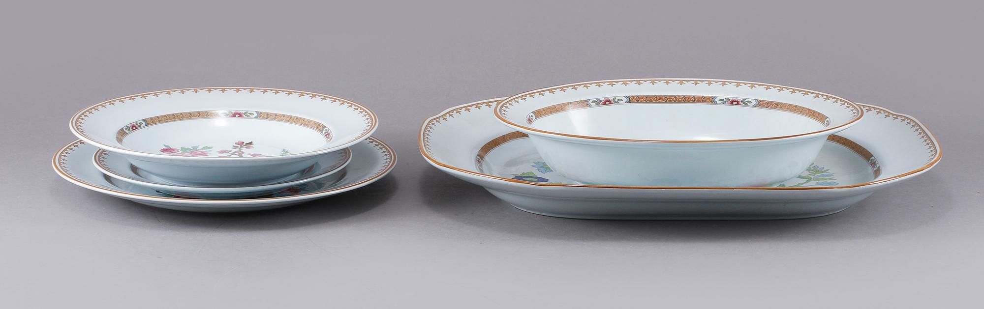 MATSERVIS, 30 delar, porslin, "Lotus", Rörstrand, 1956-1971.