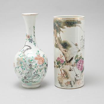 Two porcelain vases from China, 20th century.