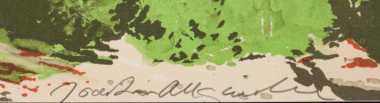 JOAKIM ALLGULANDER, färglitografi. Numrerad 64/230/.