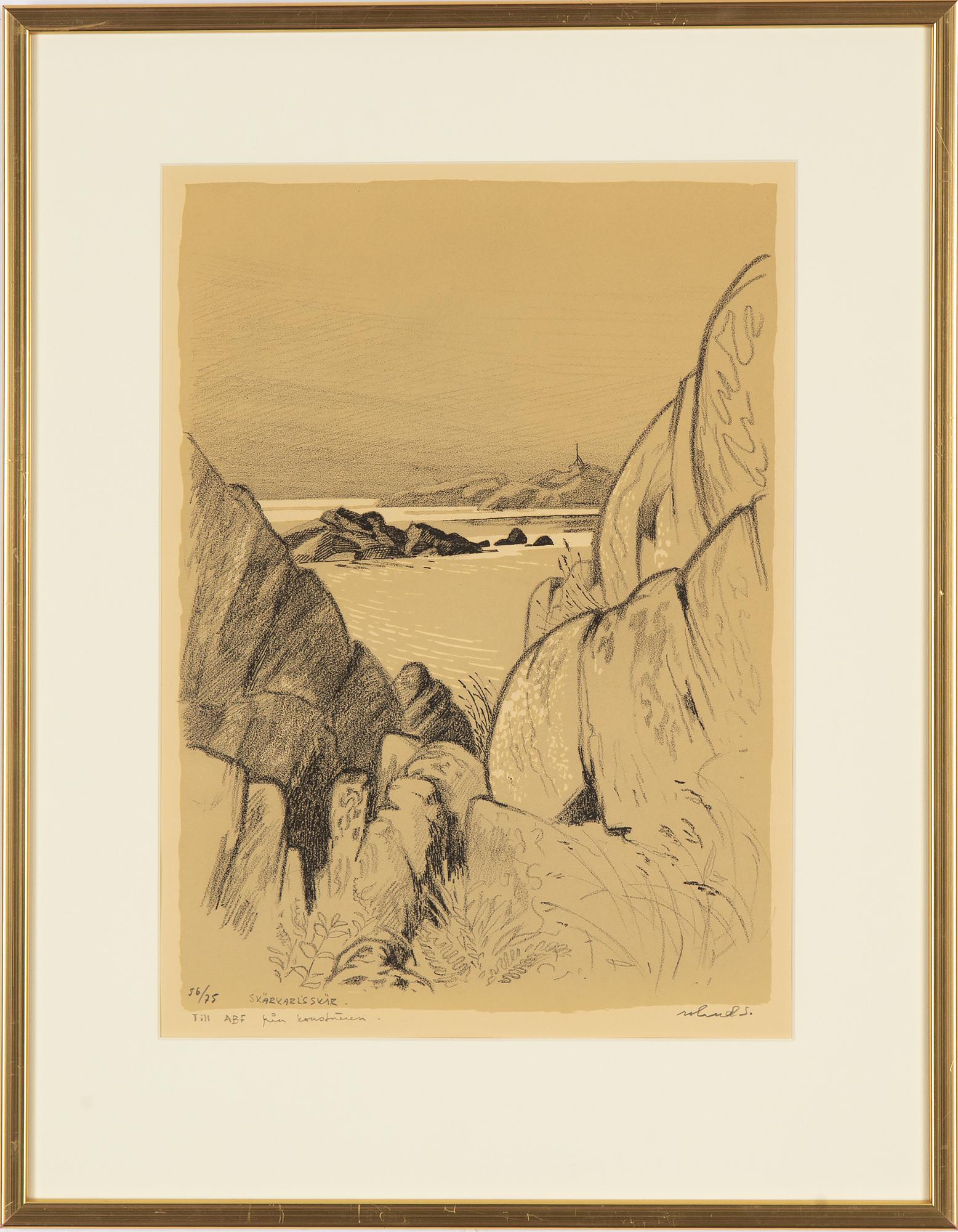 Roland Svensson, 2 litografier, signerade och numrerade.