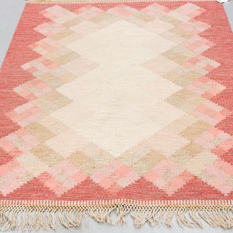 Carpet, flat weave, ca 203 x 136 cm, signed S.