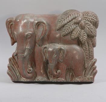 VÄGGSKULPTUR, stengods. Gunnar Nylund, Rörstrand.