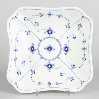 A 'Blue Fluted Plain' porcelain dish, Royal Copenhagen, model 26, 1898-1923.