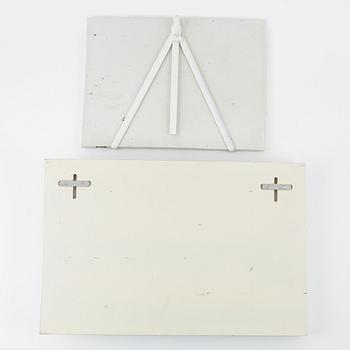 A pair of earthenware bas reliefs by Bertil Lundgren for Rörstrand, Sweden.